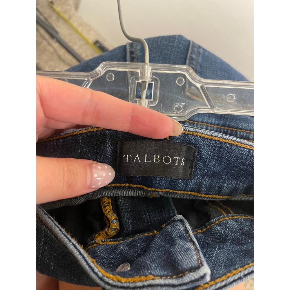 Talbots Straight Leg Jeans 10P Womens Medium Wash Blue High Rise Petite Denim - Picture 4 of 9